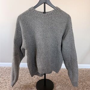 Gray Women’s Knit Cozy Crew Neck Sweater